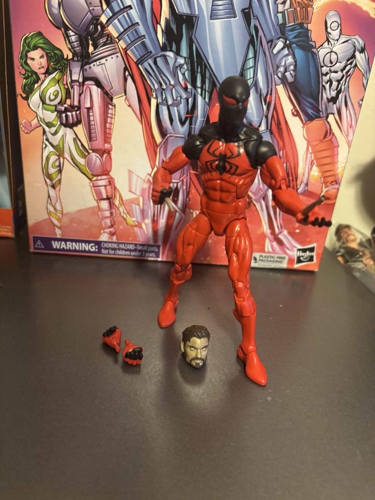 Marvel Legends Scarlet Spider Kaine Sp DR BAF Wave Loose Complete Used Hasbro