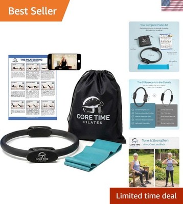 Elegant Pilates Ring - 14-inch Core Trainer with Padded Handles & Exercise Guide