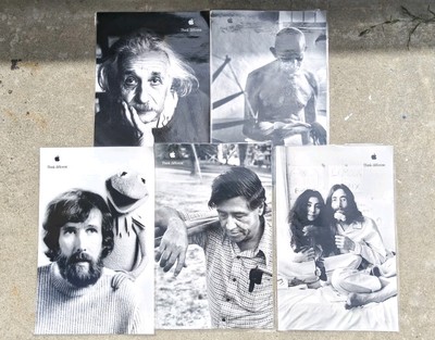 Apple ''Think Different'' Geniuses Educational Poster Set of 5 17x11'' Jim Henson 