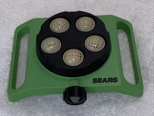 Sears Sprinkler 5 Pattern Turret PS Vintage 5-In-1 Green Plastic Multi Spray USA