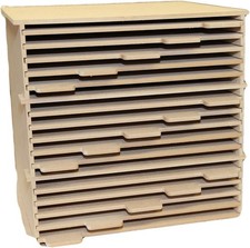 819- 15 Tray Metal Die Storage Unit for Kallax Unit, Wooden Metal Die Storage