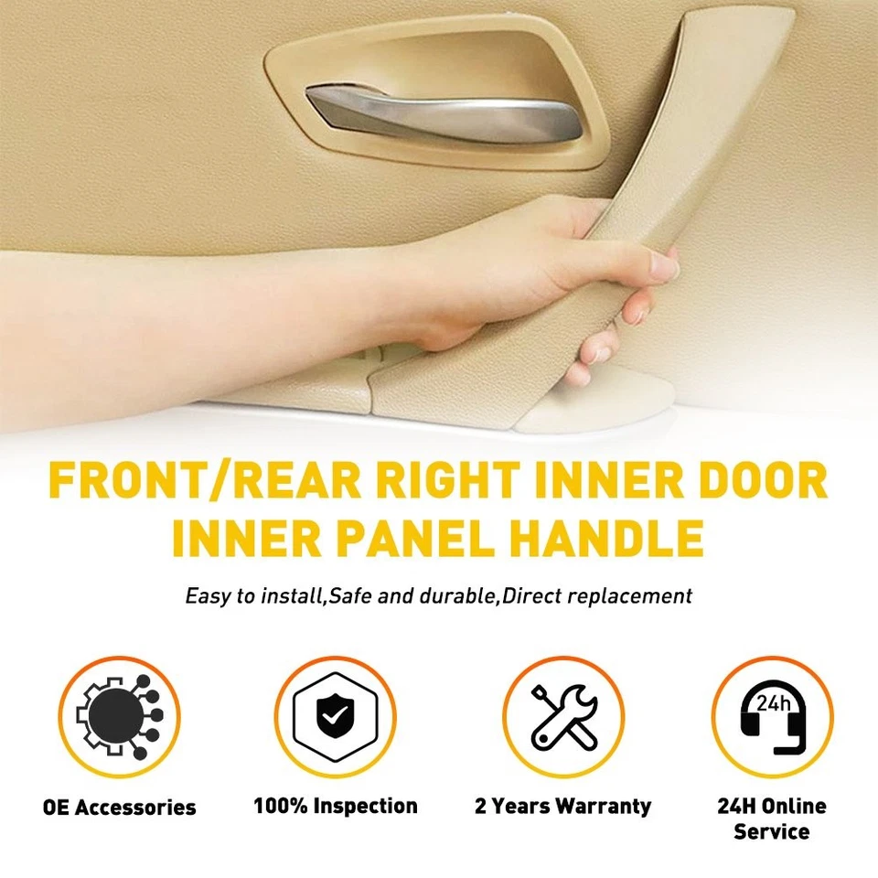 For 04-12 BMW E90 E91 E92 Front /Rear Right Passenger Side Interior Door Handle Foto 4 de 4