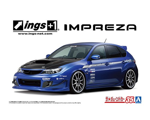 AOSHIMA The Tuned Car No.35 ings GRB Impreza WRX STI '07 1/24 Plastic Model Kit