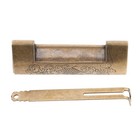  1 Set Vintage Gravierte Antike Schloss Holz Box Vorhängeschloss Alte