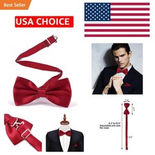 Medsuo Adjustable Men Bowtie, Pre-tied Bow Tie for Parties
