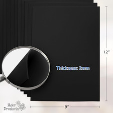 Black EVA Foam Sheets for Crafts, 15 Pack, 9 x 12 Inch, 2mm Thickness   Ideal...