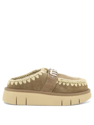 Mou Bounce Clog Metal Logo Slippers IT 38 Women