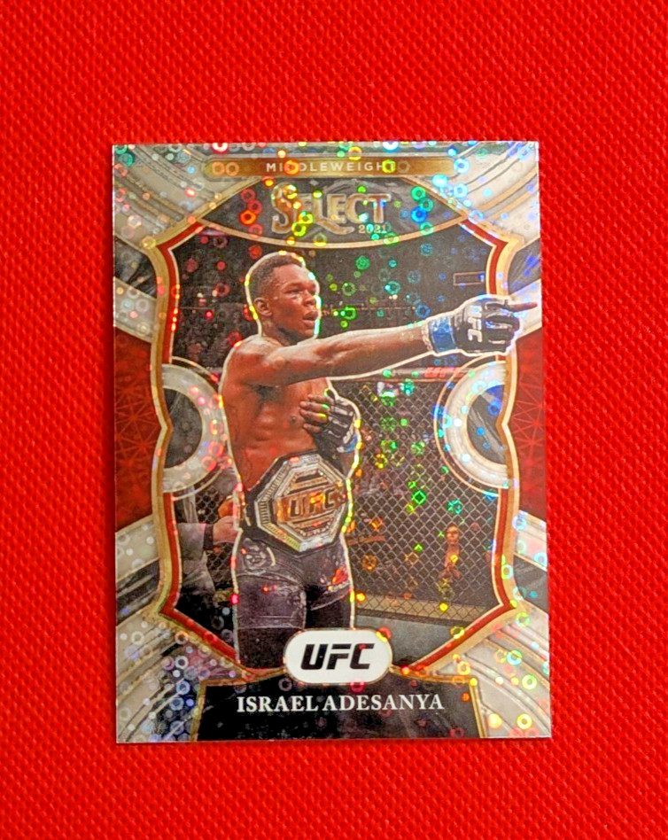 2021 Panini Select UFC ISRAEL ADESANYA #64 Concourse Silver Disco Prizm
