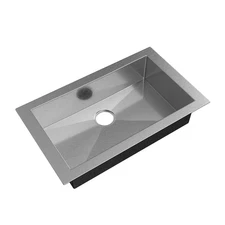Aries 30 in Undermount Single Bowl 16 Gaige Stainless Steel Kitchen Sink with Bo