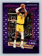 2022-23 Donruss #1 LeBron James Production Line Purple Press Proof Lakers