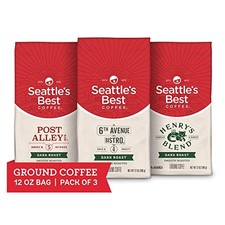 Dark Roast Ground Coffee Variety Pack 12 Ounce Bags Pack of 3