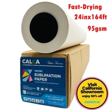 95gsm 24inx164' Dye Sublimation Paper for SureColor F570 2"Core Fast Drying