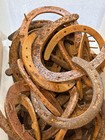 Lot of Vintage Rusty Horseshoes 25 lbs Genuine Used Steel Western Farm Decor — photo 2