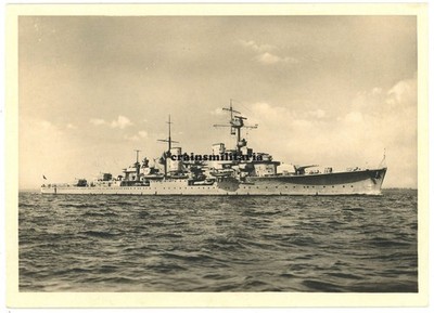 Orig. Foto AK Postkarte Kriegsmarine Schiff leichter Kreuzer KÖNIGSBERG