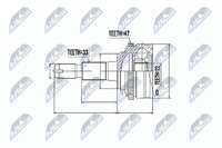 NTY NPZ-DW-007 Gelenksatz, Antriebswelle FüR Chevrolet Daewoo