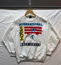 Vintage International Ski Resorts Wolf Creek Crewneck Sweatshirt 90s Graphic Ski