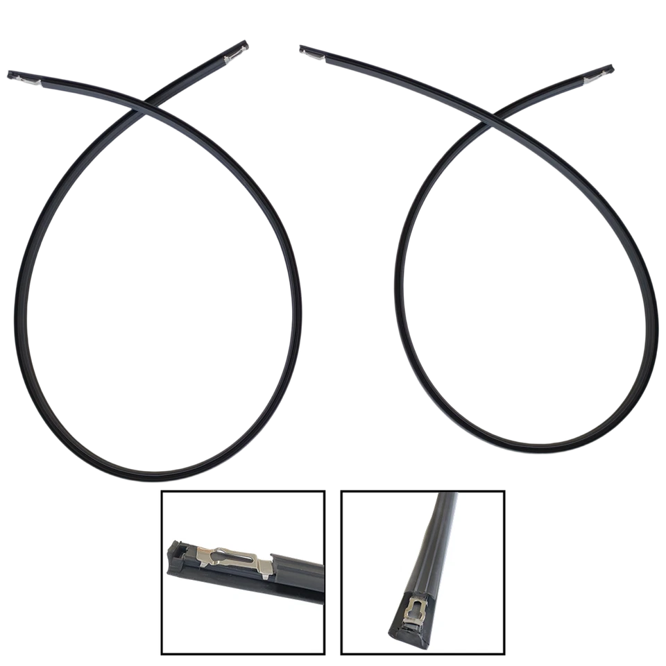 Pair New Black Roof Trim Molding Kit Fit For 2001-2005 Honda Civic Sedan 4-Door Foto 2 de 4