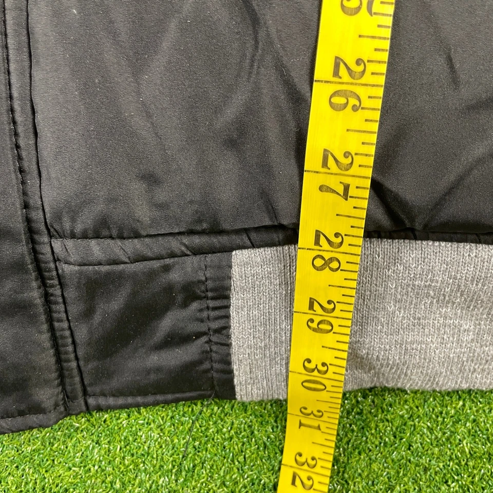 Zoo York Unbreakable Mens Black Gray Zip Snap Hooded Puffer Jacket Sz 2XL - Image 4 of 4