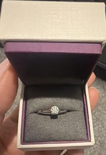 Beaverbrooks 0.38ct Natural Diamond Platinum Solitaire Ring Size M G SI1