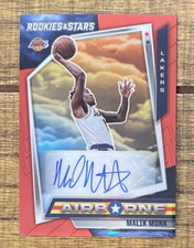 2021-22 Chronicles Rookies and Stars MALIK MONK Airborne RED Auto LA Lakers