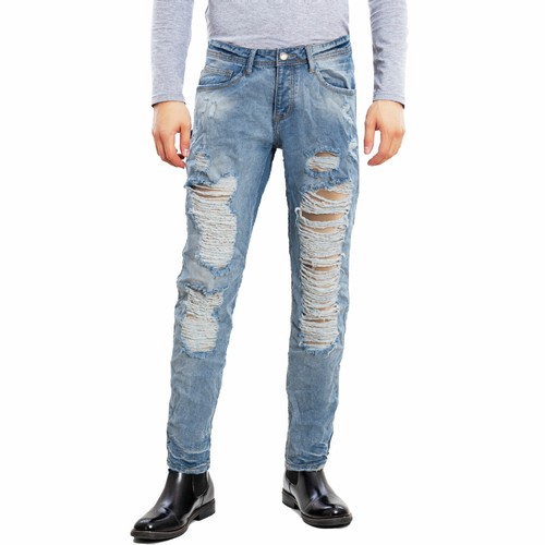 Pantalones Vaqueros Hombre Rasgados Slim Fit Denim Algodón Toocool Casual  M1255 | eBay