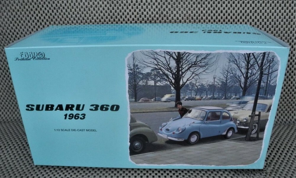 EBBRO 1/12 Scale #12007 Subaru 360 1963 Light Blue Diecast Model 