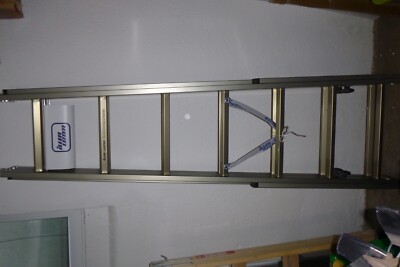 ILLER TREPPENHAUSLEITER Stufenleiter  MULTILIFT BRONZE ELOXIERT 2X7 SPROSSEN