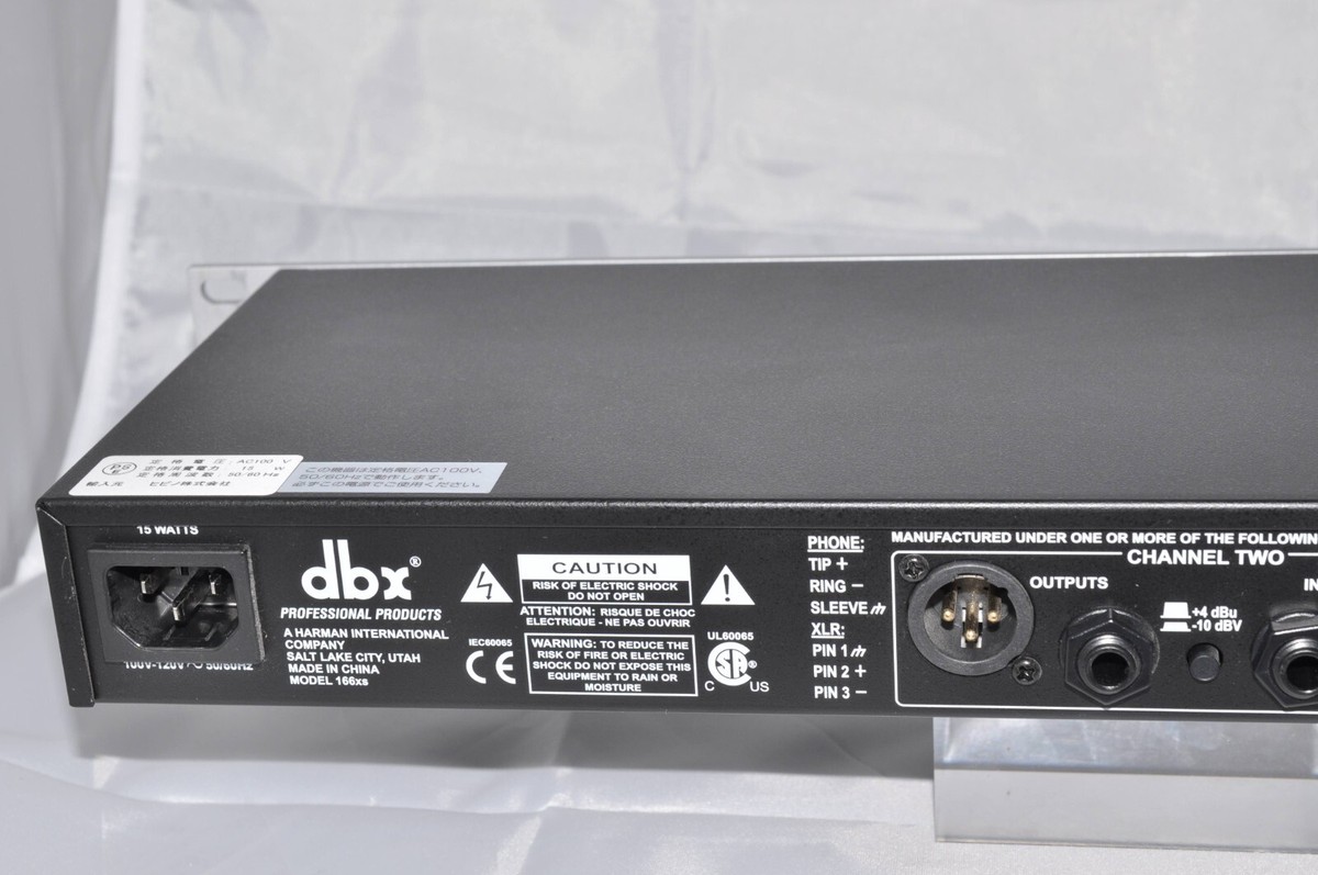 dbx 166 xs Professional Audio Compressor/Limiter/Gate Free
