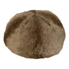 New 1960s Christian Dior Grey and Burgundy Fur Hat VTG