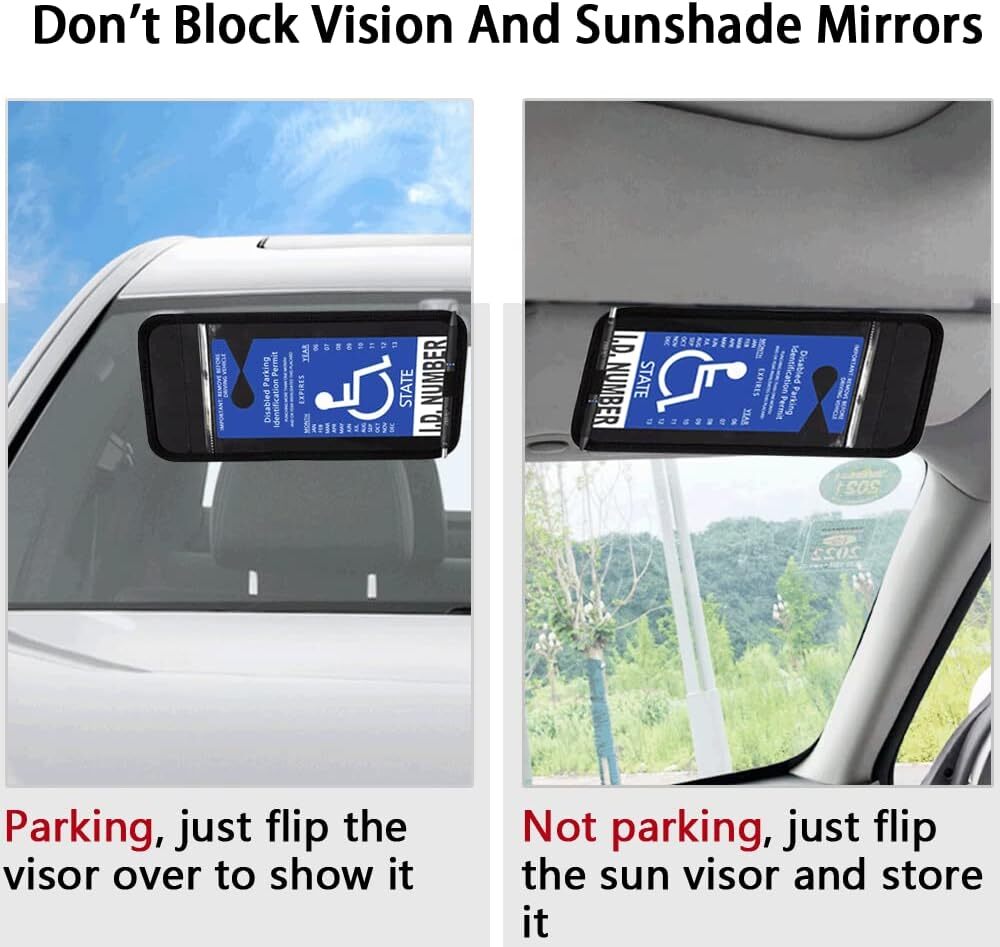 Handicap Placard Holder for Auto 1 PCS Black Visor Placard Holder Handicap eBay