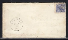 US #114 New Portland ME Somerset Co. DPO to Lewiston ME b701