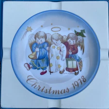 Schmid Christmas 1978 Heavenly Trio By Sister Berta Hummel Plate
