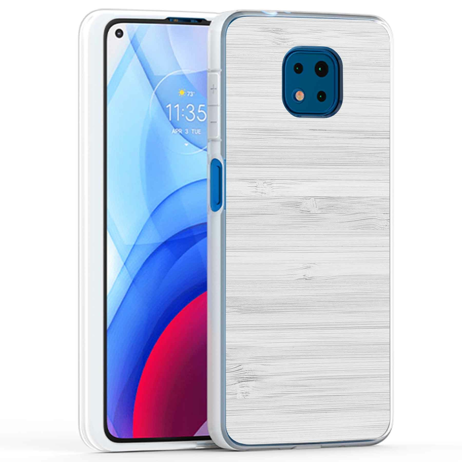 Phone Case Cover for Motorola Moto G Power 2021,Wood Grain 1 Print, USA