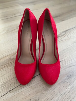 Old Celine by Phoebe Philo red pony hair pumps