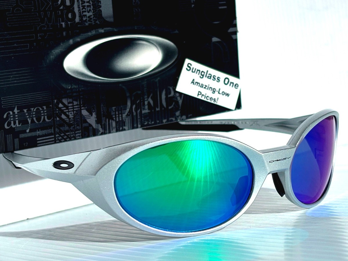 NEW Oakley EYE JACKET REDUX Silver POLARIZED Galaxy JADE Lens