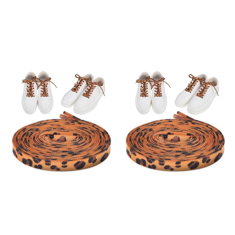 APL 2 paia di lacci per scarpe leopardati modello pizzo vestito