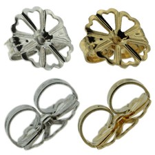 14K Solid White  Yellow Gold Replacement Single Push Back for Stud Earrings