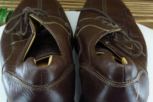 Johnston & Murphy Shoes Sz 10 M Round Toe Brown Derby Oxfords Leather Men - Picture 6 of 8