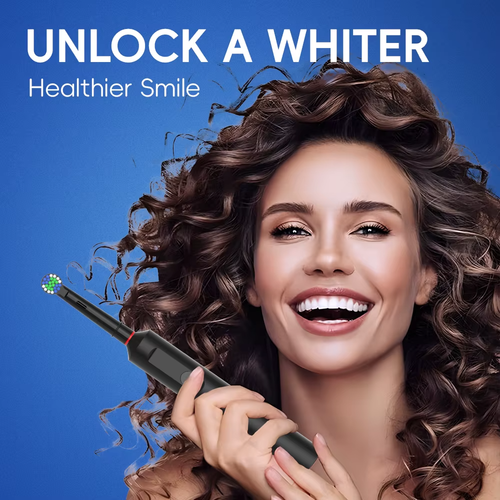 Spazzolino elettrico rotante ricaricabile con 6 testine, compatibile Oral B - Foto 8 di 9