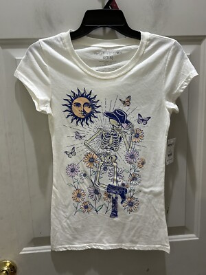 New!Social EDITION Western Skeleton T-Shirt. Size Juniors S. Great Funky Shirt