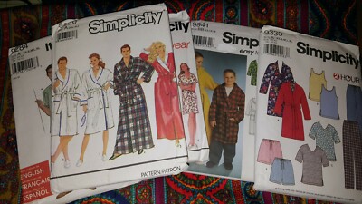 Simplicity Patterns Unisex Pajamas Robes Sleep Wear You Choose UNCUT