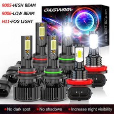 Fit nissan Armada 2011-2015 9005+9006+H11 Headlights Fog Light Bulbs set of 6
