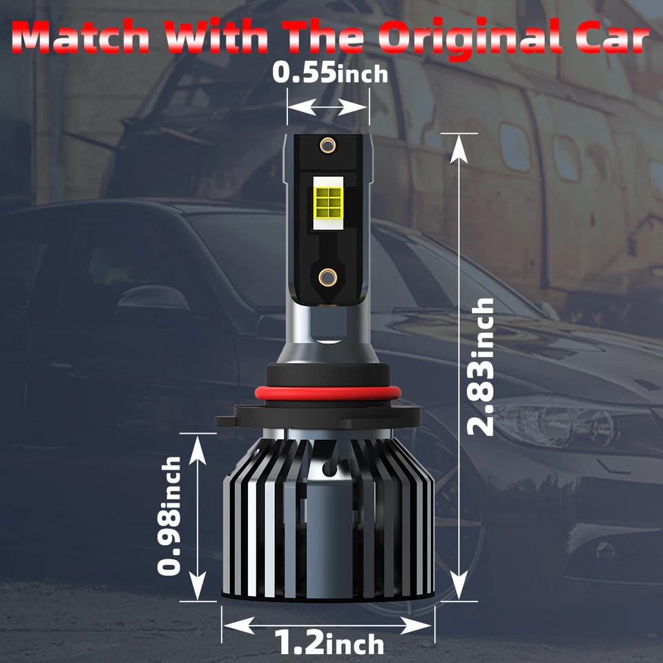 9005 9006 9007 9012 H4 H7 H11 H13 LED Headlight Bulbs Kit High/Low Beam 6000K - Image 2 of 4