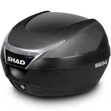 Shad SH34 Top Case 34L Carbon Motorcycle Hard Luggage Compact Tailbox GhostBikes