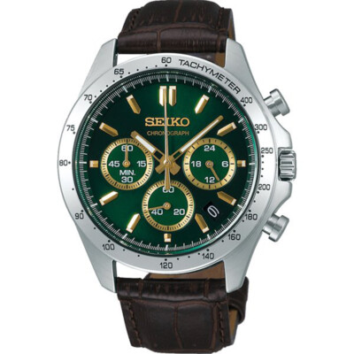 SEIKO CHRONOGRAPH SBTR017 緑金 Seiko Spirit SBTR017 Stainless Steel Chronograph Men`s Watch Brand