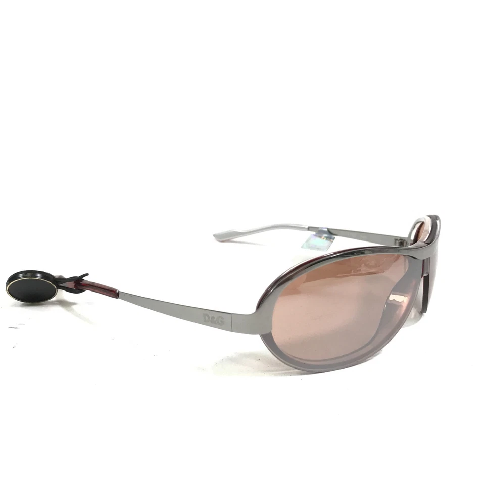 Dolce & Gabbana Sunglasses D&G2132 G48 Silver Round Frames with Red Lenses - Image 3 of 4