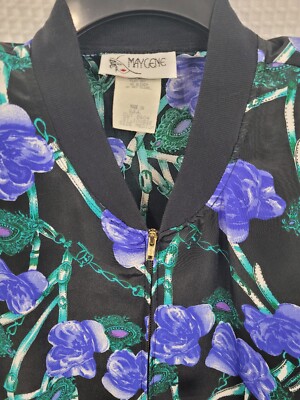 【Vintage】flower jacket Vintage Flowers Bomber Jacket