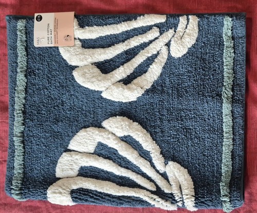 M&S Home Pure Cotton Bath Mat Blue on Sale - Picture 3 of 6