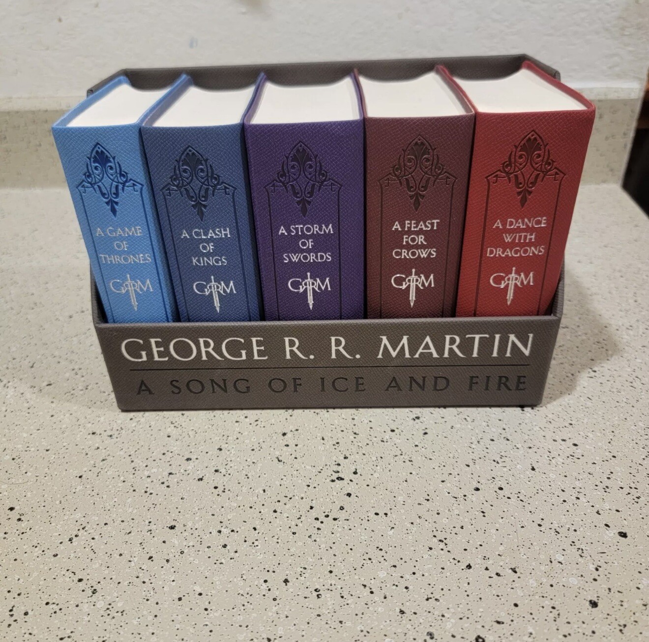 Game of Thrones 5-Book Leather Bound Collector Set A Song of Ice and Fire-image