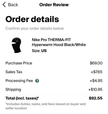 Nike Pro Hyperwarm Hood Balaclava Dri-Fit Therma Technology New